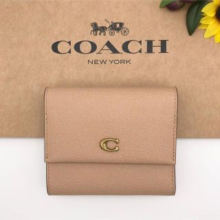 コーチ(COACH)のCOACH ♦︎訳あり♦︎ スモール フラップ ウォレット ビーチウッド 新品(財布)