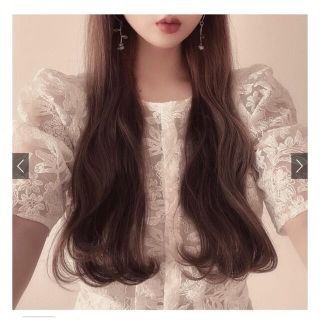 グレイル(GRL)の【未使用新品】GRL 花柄パワショルオーガンジーブラウス(シャツ/ブラウス(半袖/袖なし))