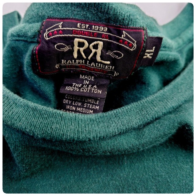 RRL - 90S RRL 三ツ星タグ USA製 高級トラックプリントコットンTシャツ RRL - 90S RRL 三ツ星タグ USA製 高級トラックプリントコットンTシャツ