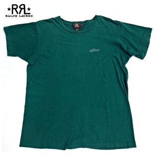 90S RRL 三ツ星タグ USA製 高級トラックプリントコットンTシャツ XL