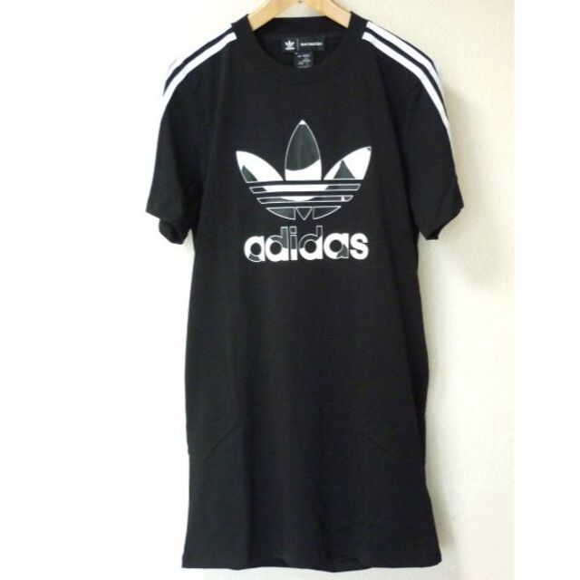 adidas(アディダス)の新品L★アディダスオリジナルスマリメッココラボ黒Tシャツワンピース レディースのワンピース(ミニワンピース)の商品写真