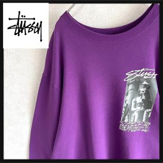 ステューシー(STUSSY)の希少カラー♪ステューシー プリントロゴトレーナー☆エジプトモチーフ(スウェット)