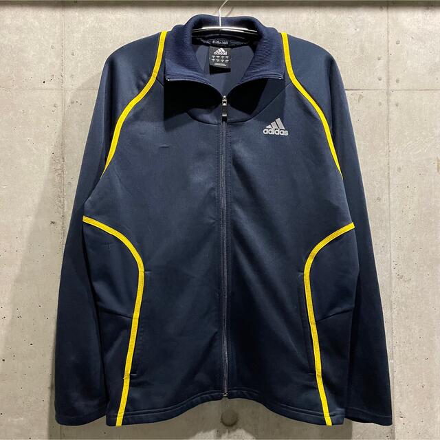 adidas ネイビー × イエロー vintageトラックジャケット ジャージ