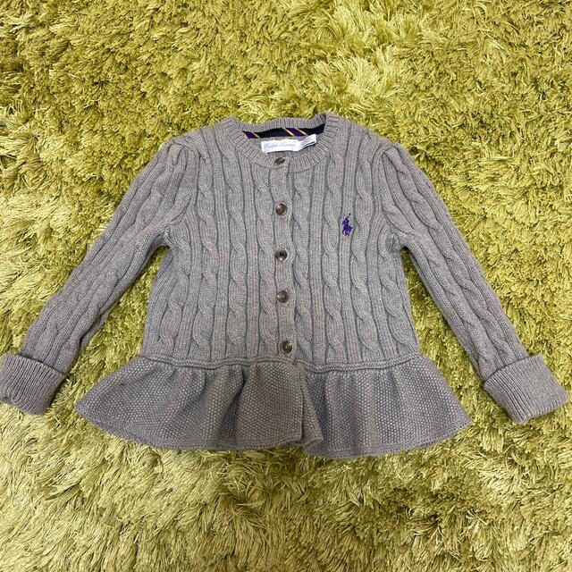 Ralph Lauren(ラルフローレン)のラルフローレン　カーディガン　90 グレー キッズ/ベビー/マタニティのキッズ服女の子用(90cm~)(カーディガン)の商品写真