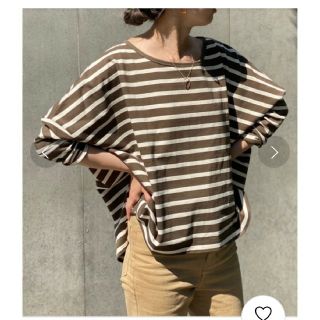 ノーブル(Noble)の美品❤️【ノーブル】ボーダーボックスロングTシャツ◆(Tシャツ(長袖/七分))