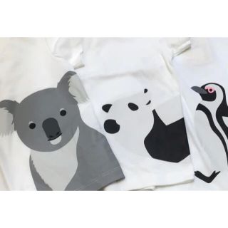 ムジルシリョウヒン(MUJI (無印良品))のタグ付き新品無印動物Tシャツ4枚組セット150(Tシャツ(半袖/袖なし))