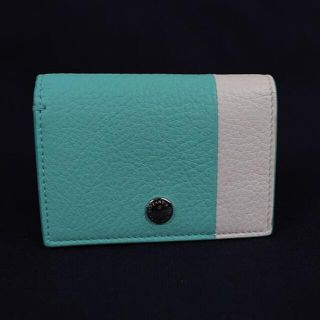 ティファニー 名刺入れ カードケース カード入れ 美品 水色 p786