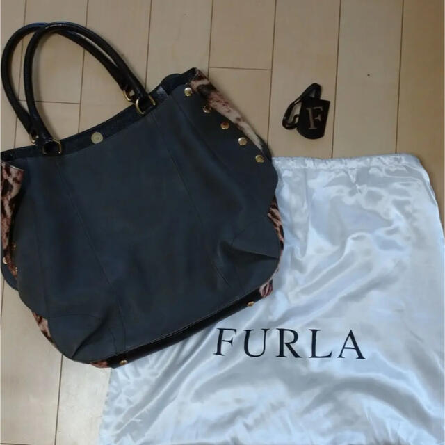 レディースFURLA ツーウェイ ハラコバック 本革