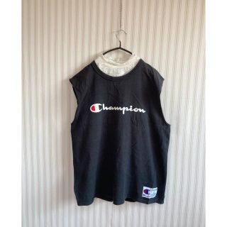 チャンピオン(Champion)の古着　ヴィンテージ   チャンピオン　Tシャツ　ノースリーブ　used(Tシャツ/カットソー(半袖/袖なし))