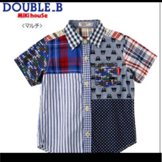 新品タグ付 DOUBLE.B カットワークシャツ100