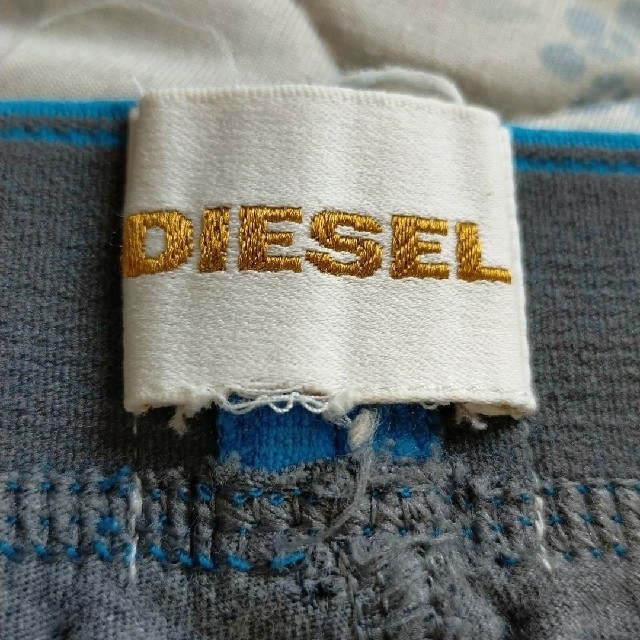 DIESEL(ディーゼル)のディーゼル　薄手スエットパンツ　グレー×ブルー メンズのパンツ(その他)の商品写真