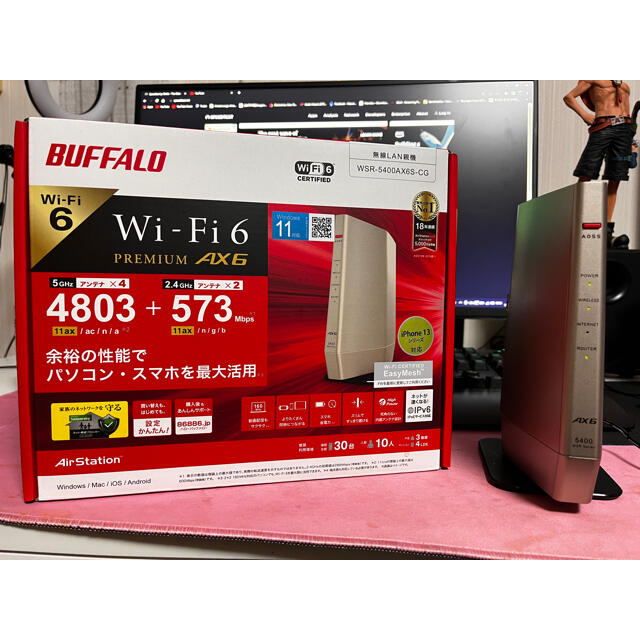 バッファロー BUFFALO Wi-Fi 無線LAN親機 11ax ac n a g b 4803 573Mbps WSR-5400AX6S- - 3