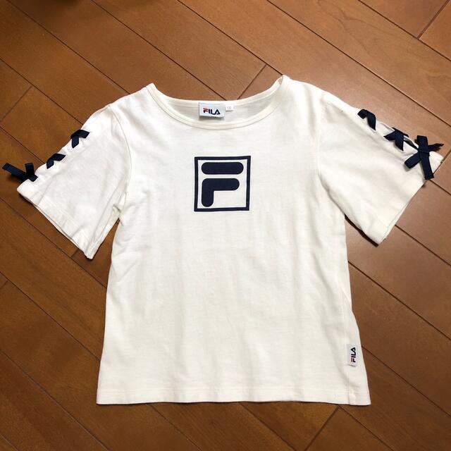 FILA(フィラ)のFILA  半袖　カットソー　Tシャツ　リボン　120 キッズ/ベビー/マタニティのキッズ服女の子用(90cm~)(Tシャツ/カットソー)の商品写真