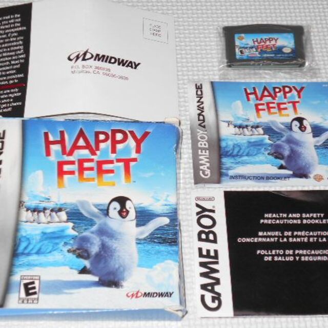 ゲームボーイアドバンス - GBA★HAPPY FEET 海外版 端子清掃済み★箱付・説明書付・ソフト付