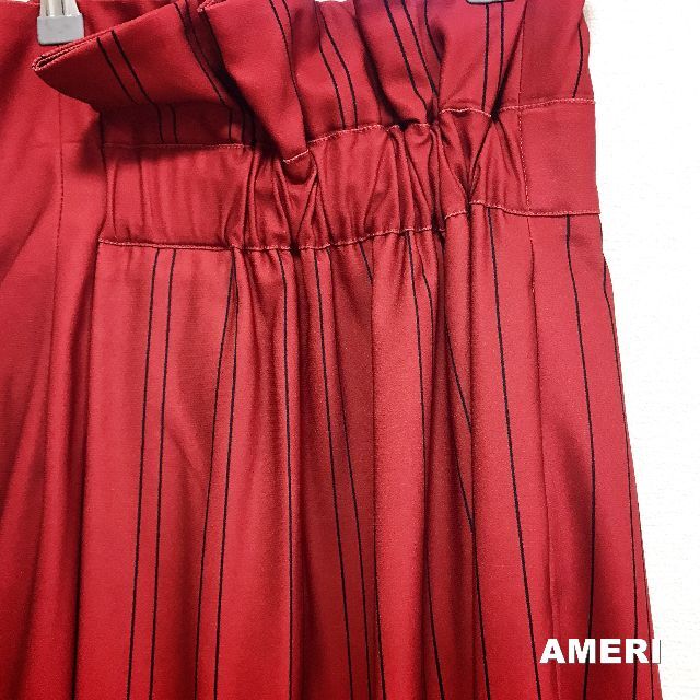 Ameri VINTAGE(アメリヴィンテージ)の【AMERI】アメリ ストライプ切替 ラッピング スカート タグ付未使用 レディースのスカート(ロングスカート)の商品写真