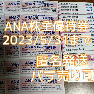 エーエヌエー(ゼンニッポンクウユ)(ANA(全日本空輸))のANA株主優待券15枚 ANAグループ優待券付き 全日空 バラ売り可(その他)