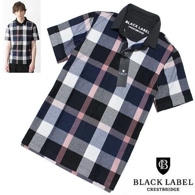 新品 L ブラックレーベル クレストブリッジ 総柄ノバチェック 半袖