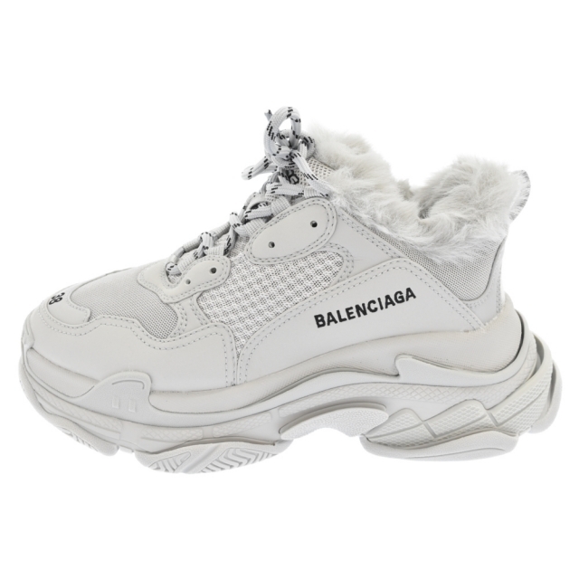 Balenciaga(バレンシアガ)のBALENCIAGA バレンシアガ Triple S Sneakers トリプルS ファーデザイン ローカットスニーカー グレー 668562 メンズの靴/シューズ(スニーカー)の商品写真