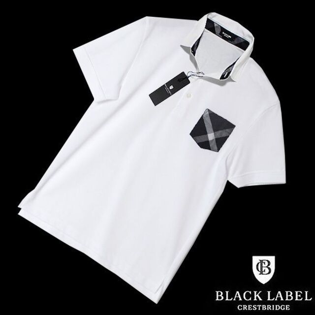 BLACK LABEL CRESTBRIDGE(ブラックレーベルクレストブリッジ)の新品 M ブラックレーベル クレストブリッジ 胸ポケット 半袖ポロシャツ メンズのトップス(ポロシャツ)の商品写真