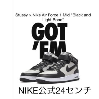NIKE - Stussy × Nike Air Force 1 Mid 24センチの通販 by ❤️shop