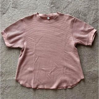 ユニクロ(UNIQLO)のユニクロ  ワッフルクルーネックTシャツ size M(Tシャツ(半袖/袖なし))