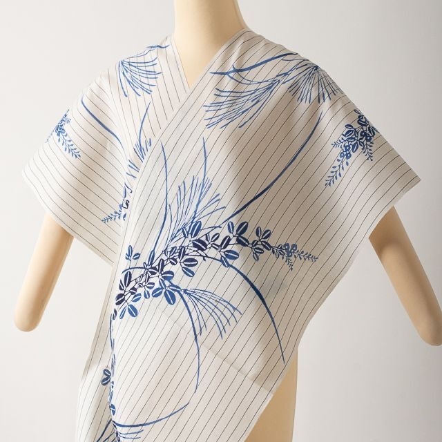 三勝】注染 浴衣 反物 優華壇 no.4 新品 itomi 綿麻 しじら織の