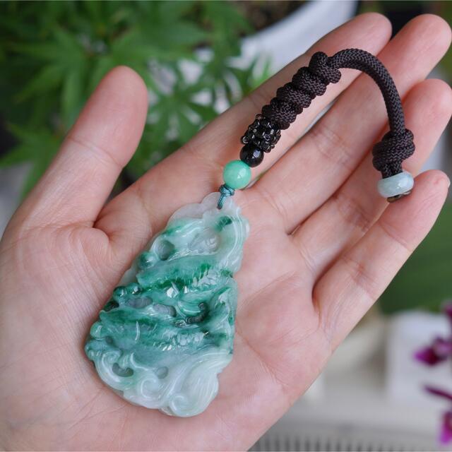 本翡翠 陽緑⭐️龍神 ペンダント 新品 | sweatreno.com