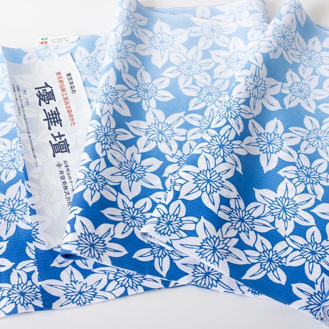 三勝】注染 浴衣 反物 優華壇 no.12 新品 itomi 綿麻 しじら織の通販