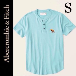 アバクロンビーアンドフィッチ(Abercrombie&Fitch)の新品タグ付き☆アバクロンビー&フィッチヘンリーTシャツSブルーホリスター(Tシャツ/カットソー(半袖/袖なし))