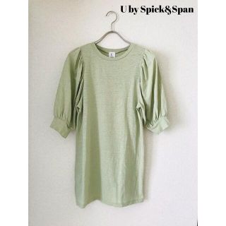 スピックアンドスパン(Spick & Span)の【U by Spick&Span】ギャザースリーブカットソー　2way(カットソー(半袖/袖なし))