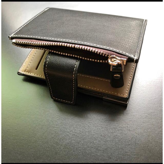 ‧✧̣̇‧二つ折り財布 A (ブラック)シンプル 送料無料‧✧̣̇‧ メンズのファッション小物(折り財布)の商品写真