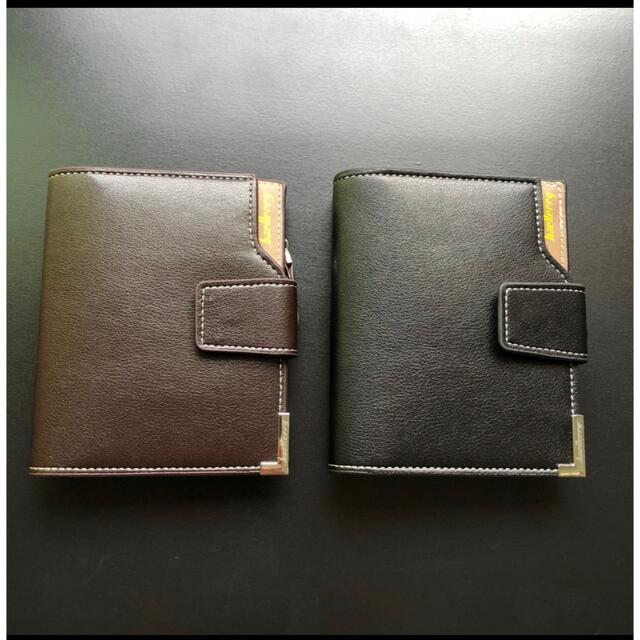 ‧✧̣̇‧二つ折り財布 A (ブラック)シンプル 送料無料‧✧̣̇‧ メンズのファッション小物(折り財布)の商品写真