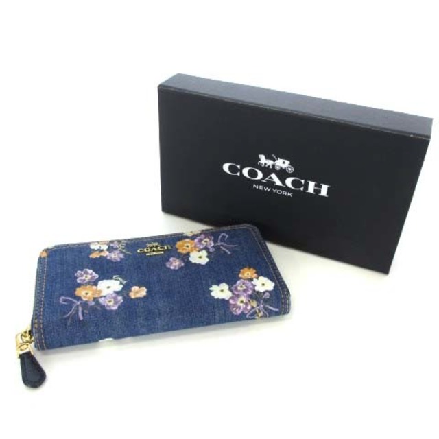 COACH(コーチ)のコーチ 67662 ラウンドファスナー長財布 デニム フローラル 花柄 フラワー レディースのファッション小物(財布)の商品写真