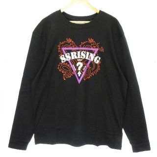 ゲス(GUESS)のゲス GUESSx88RISING Tシャツ 長袖 クルーネック ロンT 黒(Tシャツ/カットソー(七分/長袖))