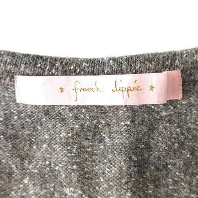 franche lippee(フランシュリッペ)のフランシュリッペ ワンピース ひざ丈 半袖 Uネック 無地 M 茶 グレー レディースのワンピース(ひざ丈ワンピース)の商品写真