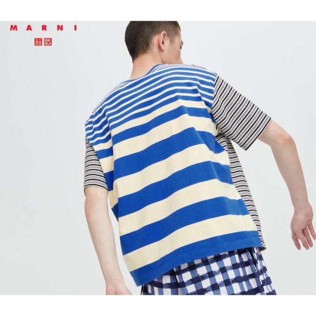 UNIQLO(ユニクロ)のUNIQLO×MARNI ユニクロ×マルニ　ボーダークルーネックTシャツ レディースのトップス(Tシャツ(半袖/袖なし))の商品写真