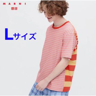 ユニクロ(UNIQLO)のボーダークルーネックTシャツ（半袖） UNIQLO MARNI ユニクロ マルニ(Tシャツ/カットソー(半袖/袖なし))