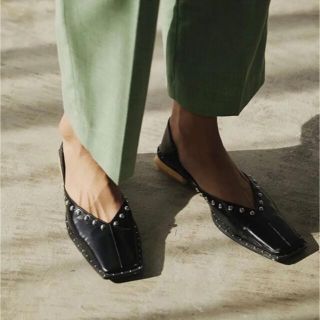 アメリヴィンテージ(Ameri VINTAGE)の【 SALE】Ameri studs wood heel baboosh(ハイヒール/パンプス)