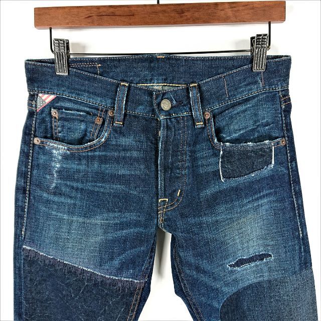 Denim & Supply Ralph Lauren(デニムアンドサプライラルフローレン)の3723B ラルフローレン サイズ27 ボタンフライ リメイク スリムパンツ メンズのパンツ(デニム/ジーンズ)の商品写真