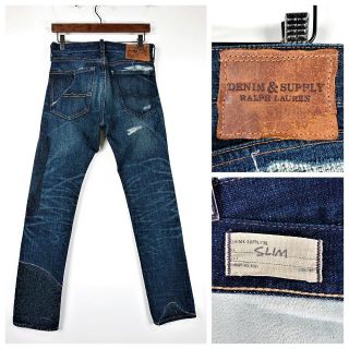 デニムアンドサプライラルフローレン(Denim & Supply Ralph Lauren)の3723B ラルフローレン サイズ27 ボタンフライ リメイク スリムパンツ(デニム/ジーンズ)