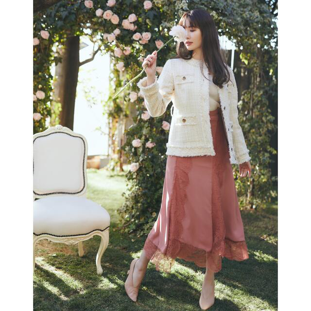 Her lip to(ハーリップトゥ)のherlipto High-rise Shell Lace Skirt レディースのスカート(ロングスカート)の商品写真