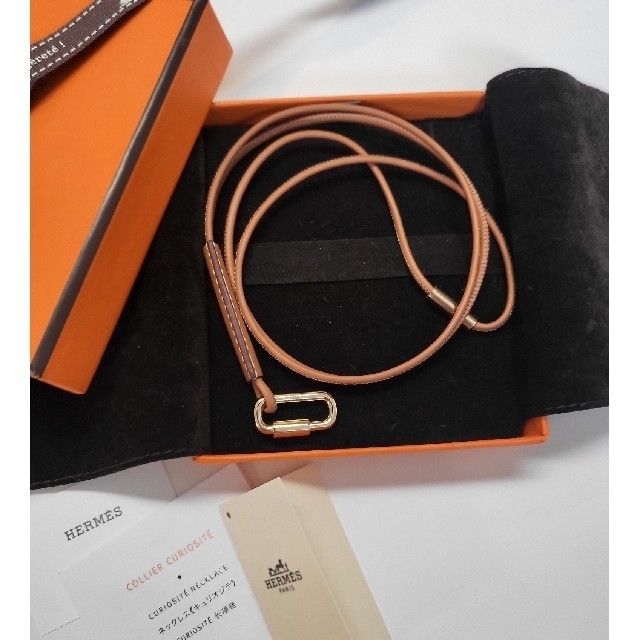 HERMES エルメス k18エクスリブリスPMピンクゴールドネックレス ...