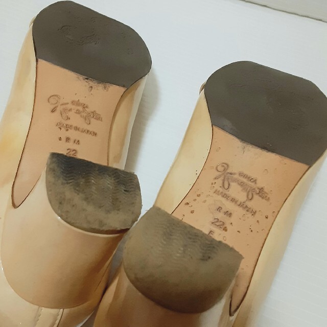 GINZA Kanematsu(ギンザカネマツ)の銀座かねまつ　ベージュパンプス レディースの靴/シューズ(ハイヒール/パンプス)の商品写真