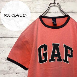 ギャップ(GAP)の【希少XXLサイズ】GAP ギャップ⭐︎刺繍デカロゴ　リンガーTシャツ(Tシャツ/カットソー(半袖/袖なし))