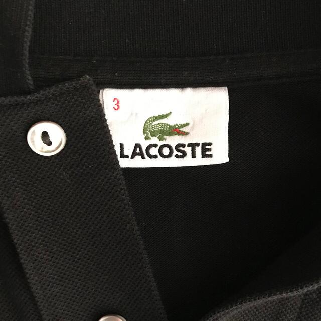 LACOSTE(ラコステ)のLACOSTE ラコステ 長袖ポロシャツ　ブラック　サイズ3 メンズのトップス(ポロシャツ)の商品写真