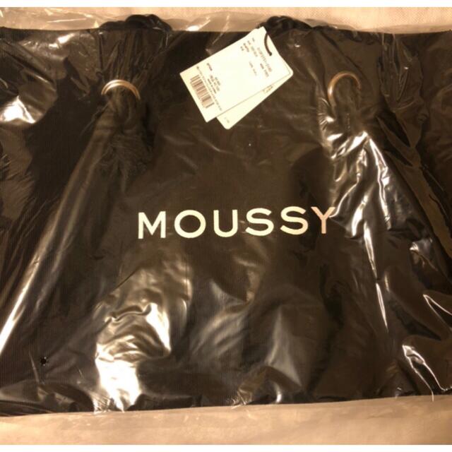 moussy(マウジー)のブラック♡MOUSSYキャンバストートバッグ♡ショッパー型トートバック♡新品 レディースのバッグ(トートバッグ)の商品写真