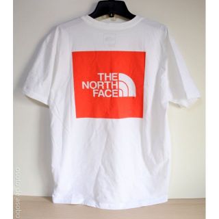 ザノースフェイス(THE NORTH FACE)の★ ノースフェイス スクエアロゴ Tシャツ USメンズ Mサイズ ホワイトレッド(Tシャツ/カットソー(半袖/袖なし))