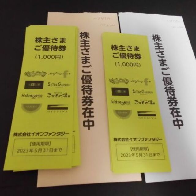 チケットイオンファンタジー  株主優待 12000円分