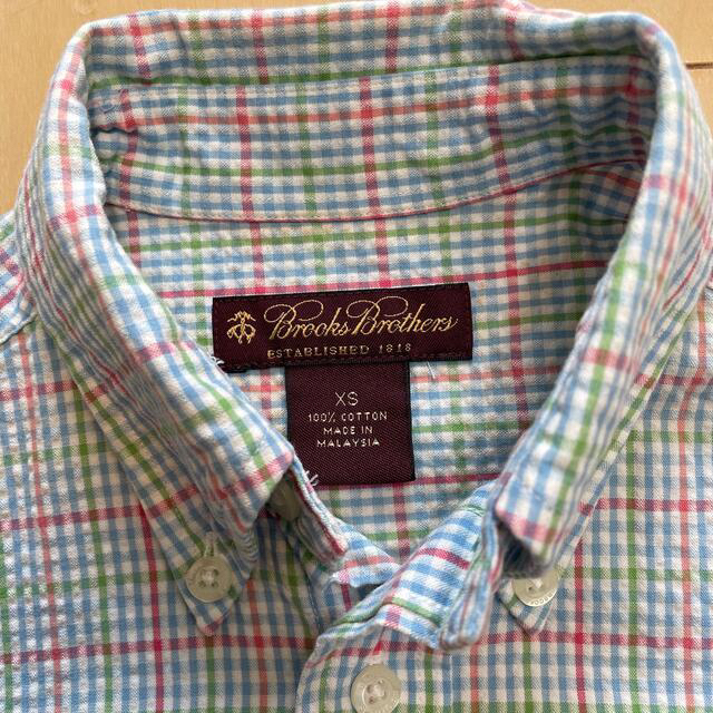 Brooks Brothers(ブルックスブラザース)のブルックスブラザーズ　キッズXS 半袖シャツ キッズ/ベビー/マタニティのキッズ服男の子用(90cm~)(ブラウス)の商品写真