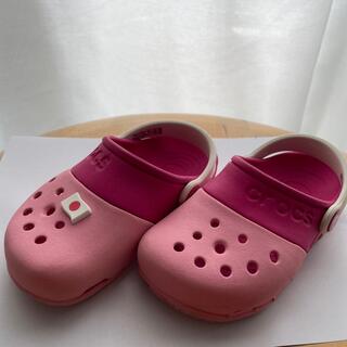 クロックス(crocs)のクロックス　ピンク サイズ C10 17.5センチ 女の子(サンダル)